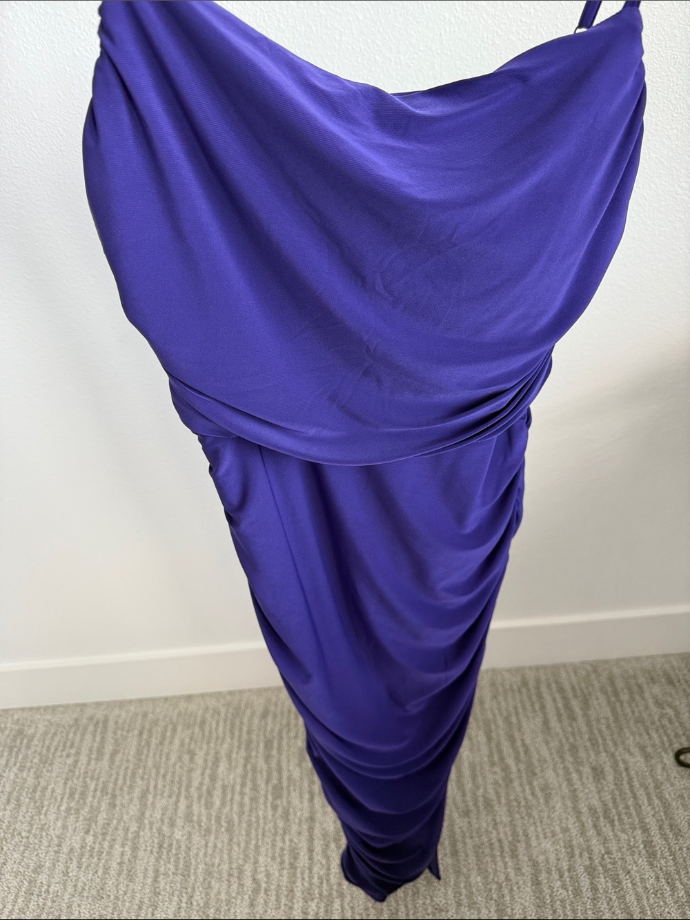 Express Deep Purple Draped Maxi Dress - Picture 8 of 8